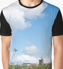 lone kite surfer riding with the waves Graphic T-Shirt