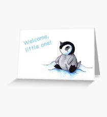 Kleiner Winter Fluffball (Willkommen Baby Card) Grußkarte
