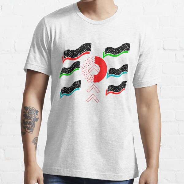 Red and Green Graphic Essential T-Shirt for Sale by passiveink