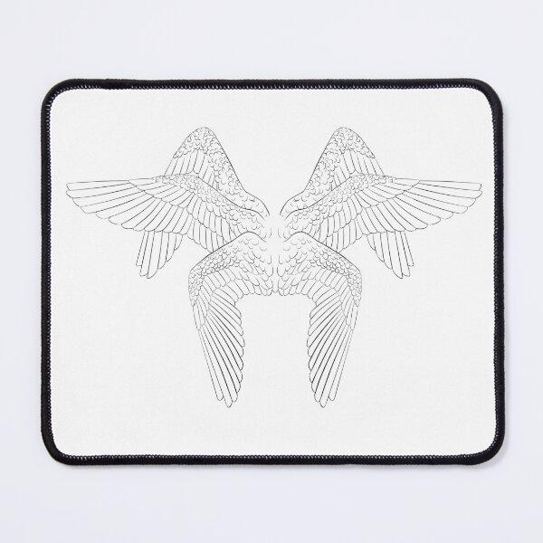 Aperçu de l'œuvre Ailes de Seraph Lineart étirées et pliées créée et vendue par lassusconfusa.