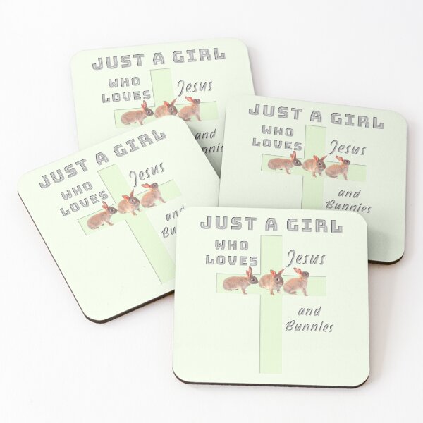 Item preview, Just A Girl Who Loves Jesus and Bunny Rabbits designed and sold by TheKingdomAttic.