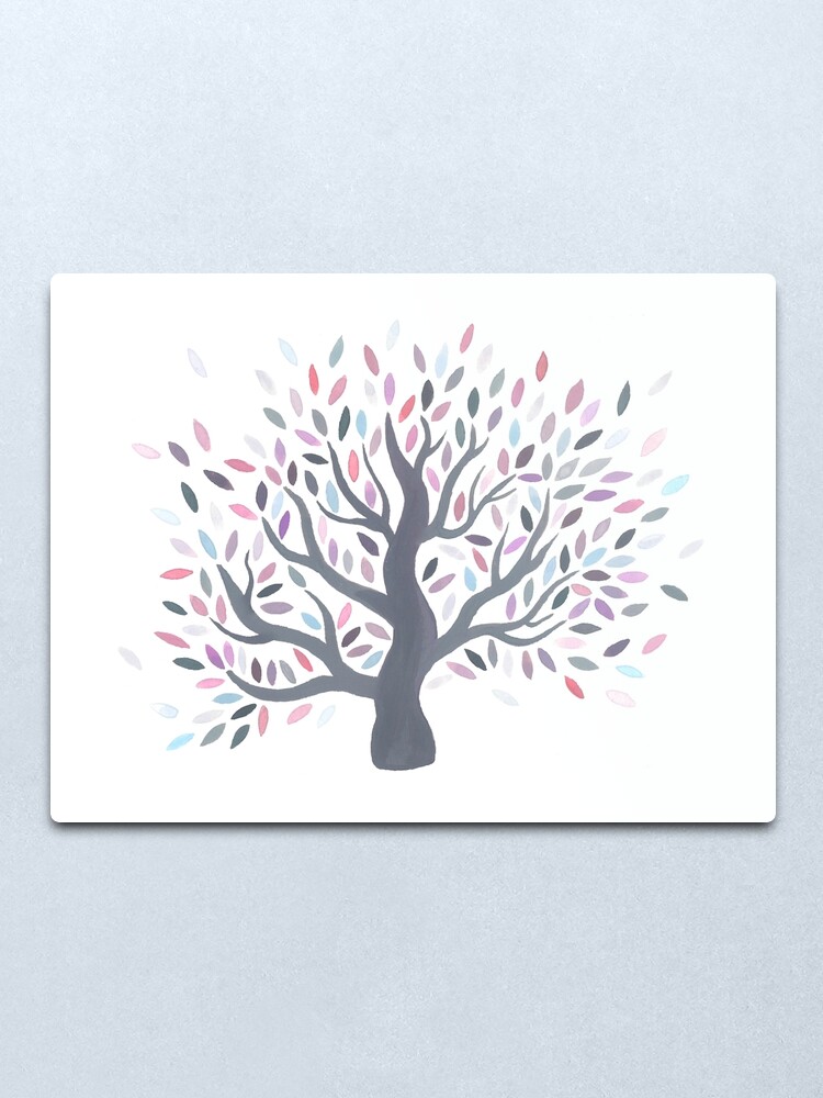 Alternate view of Multicolored tree of spring Metal Print