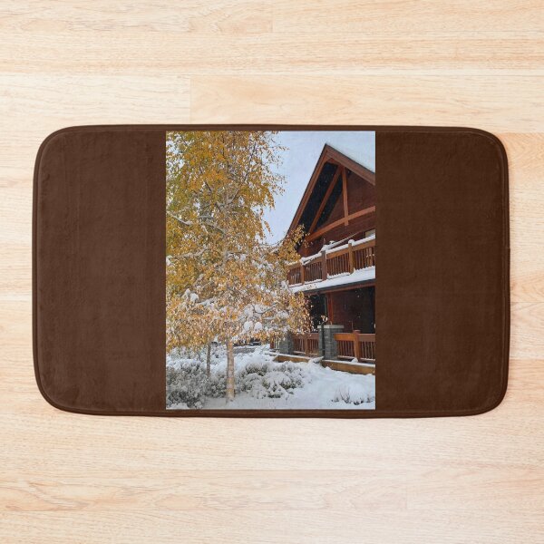 Item preview, Snowy Vibes with Wooden Cabin designed and sold by ExploreOutdoors.