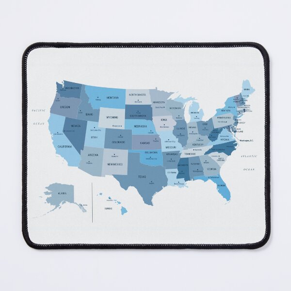 Item preview, US Map in Blue designed and sold by UrbanEpiphany.