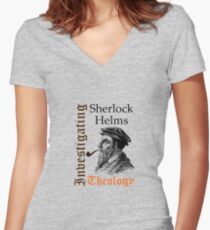 Investigating Theology Women's Fitted V-Neck T-Shirt