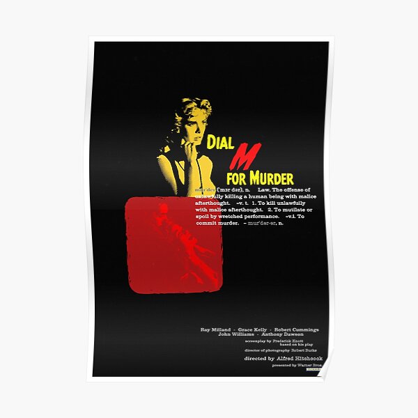 Dial M For Murder (1954) - Movie poster design Poster
