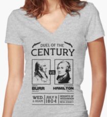 Burr-Hamilton Duel Matchup Women's Fitted V-Neck T-Shirt