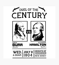 Burr-Hamilton Duel Matchup Photographic Print