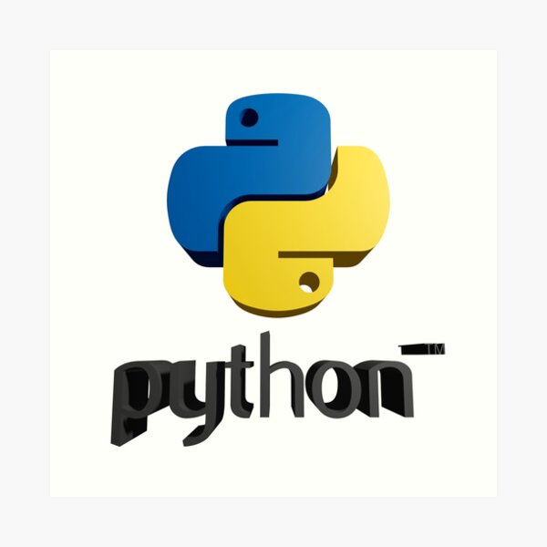 "Python Logo" Art Print for Sale by skoolsarecool | Redbubble