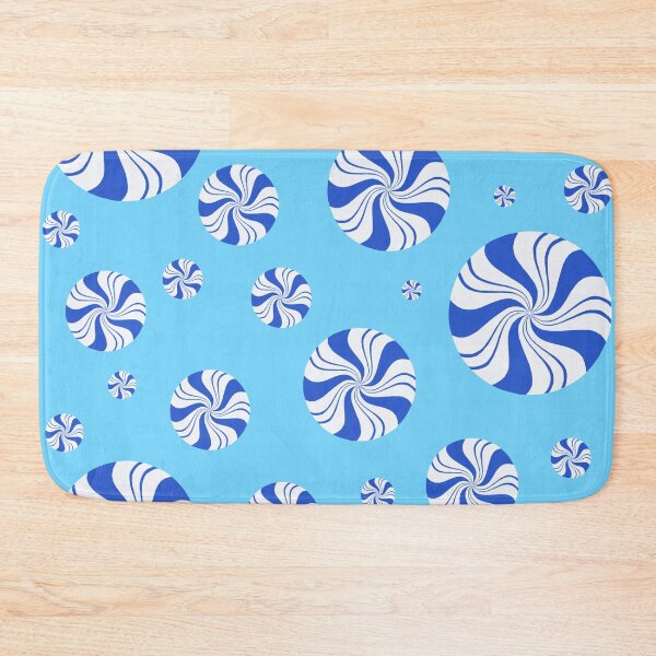 Item preview, Chilly Blue Round Peppermint Holiday Pattern designed and sold by Deborah Camp.