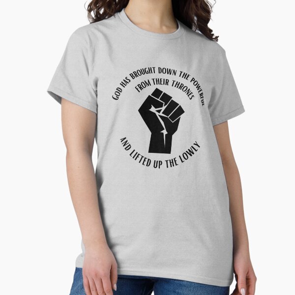 Vista previa del artículo con la obra «Dios derribó a los poderosos de sus tronos y exaltó a los humildes.», diseñado y vendido por CheekyGrace.
