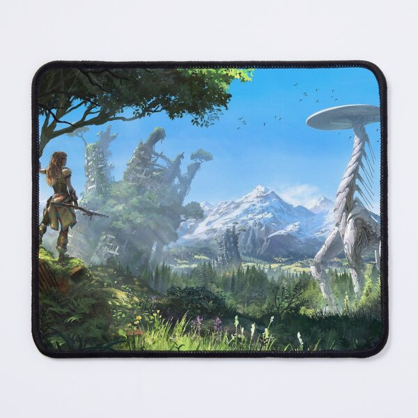 Vista previa del artículo con la obra «Horizon Zero Dawn - Aloy y Tallneck», diseñado y vendido por DrawingBase.