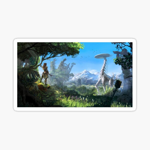 Item preview, Horizon Zero Dawn - Aloy and Tallneck designed and sold by DrawingBase.