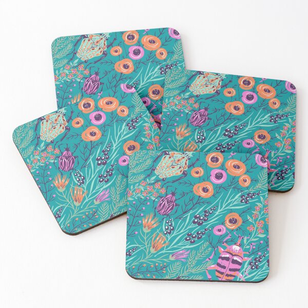 Item preview, Forest Best Friends Cute Bugs, Flowers and Berries. Abstract Colorful Botanical Seamless  designed and sold by silviaol.