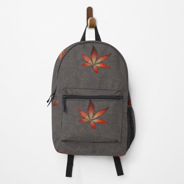 Item preview, Maple leaf on gray with gold filigree designed and sold by Molin223.
