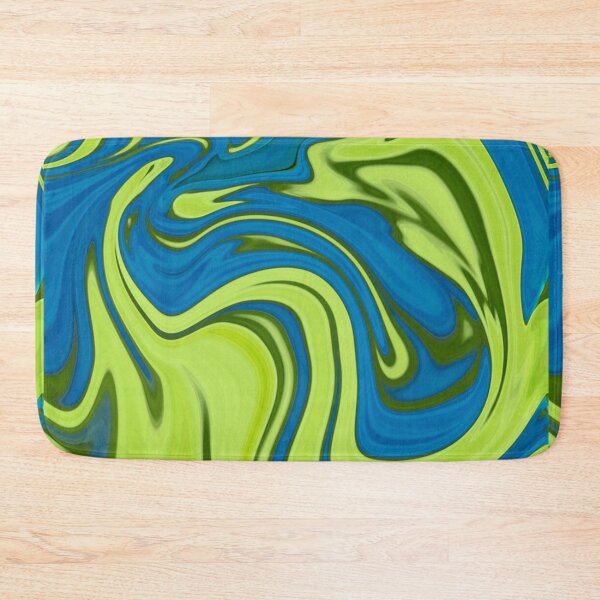 Item preview, Blue and Green Multicolor Geometrical Abstract Waves Art designed and sold by silviaol.