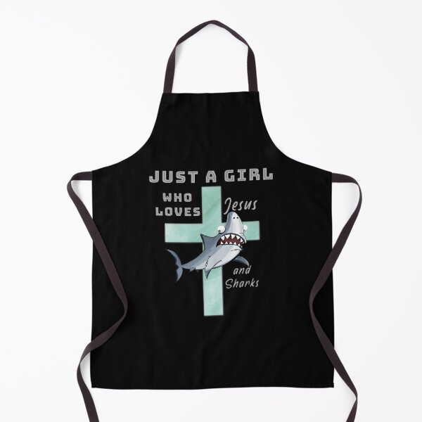 Item preview, Just A Girl Who Loves Jesus and Sharks designed and sold by TheKingdomAttic.