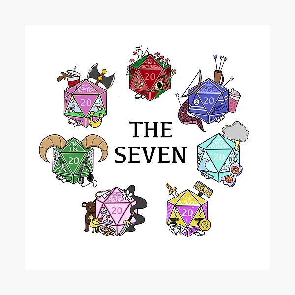 Item preview, The Seven Complete Dice Set designed and sold by citrinecreates.