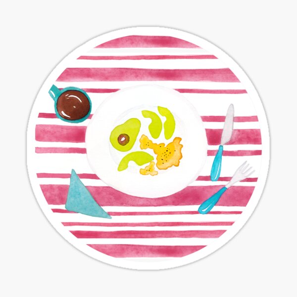 Eggs and avocado breakfast Sticker