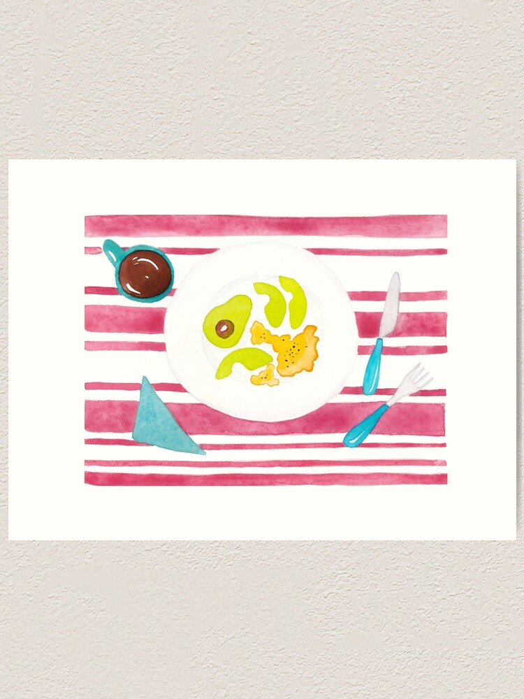 Alternate view of Eggs and avocado breakfast Art Print
