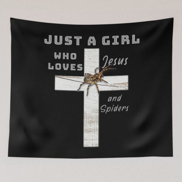 Item preview, Just A Girl Who Loves Jesus and Spiders, Insects, Bugs designed and sold by TheKingdomAttic.