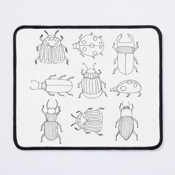 Item preview, Bugs and Beetles black and white designed and sold by marie scowen.