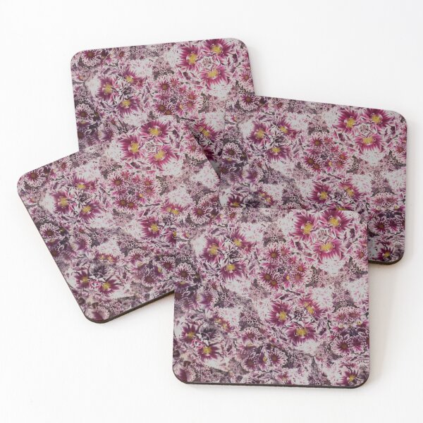 Item preview, flower kaleidoscope (016) - magenta and white flowers designed and sold by expl-rations.