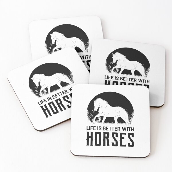 Item preview, Life Is Better With Horses - White Designs designed and sold by FastTrackPhotog.