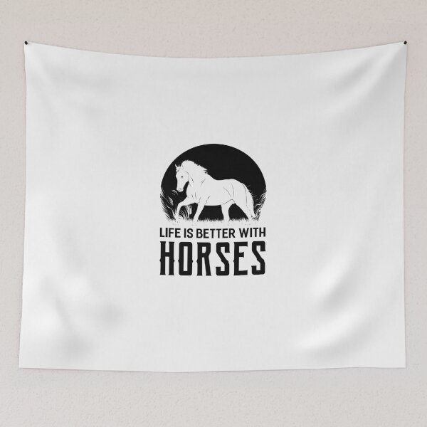 Item preview, Life Is Better With Horses - White Designs designed and sold by FastTrackPhotog.
