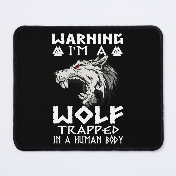 Item preview, Warning I Am Wolf Trapped in a Human Body Viking designed and sold by Dog-T-Shirts.