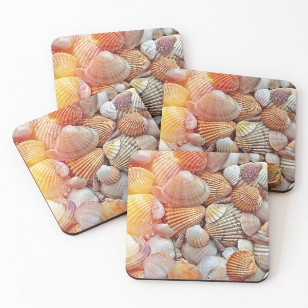 Item preview, Sea Shell Collage pattern with light leak designed and sold by greenflashwear.