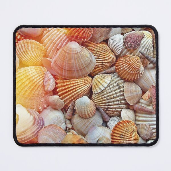 Item preview, Sea Shell Collage pattern with light leak designed and sold by greenflashwear.