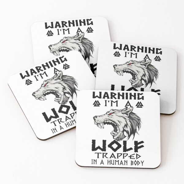 Item preview, Warning I Am Wolf Trapped in a Human Body Vikings designed and sold by Dog-T-Shirts.