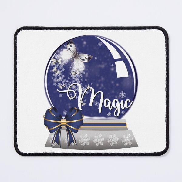 Item preview, Magic Sapphire Holiday Snow Globe designed and sold by FlutteringWings.