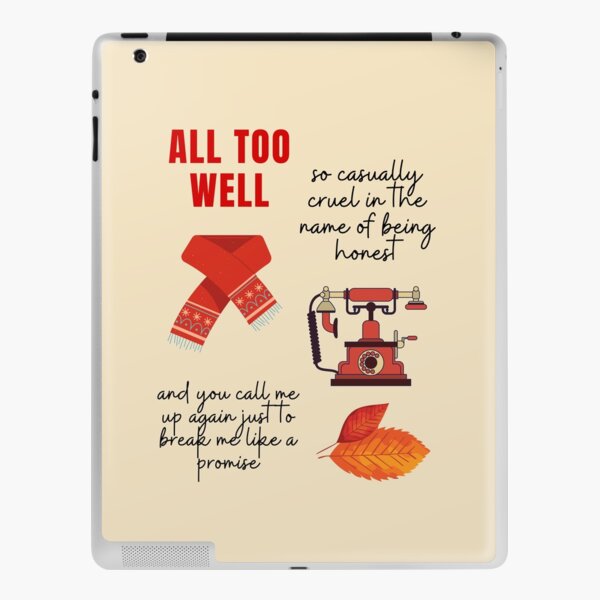 All too well (10MV) - Taylor Swift REDREDRED iPad Case & Skin by  nd-creates