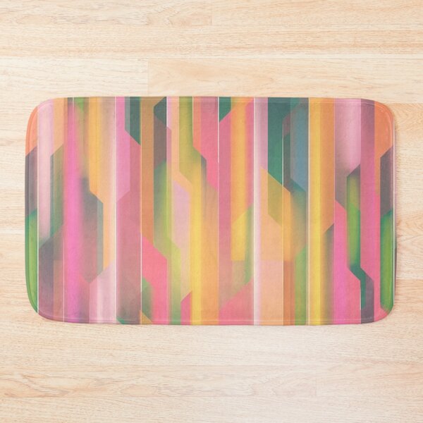 Item preview, Pink Green Yellow Abstract Geometrical Lines and Shapes designed and sold by silviaol.