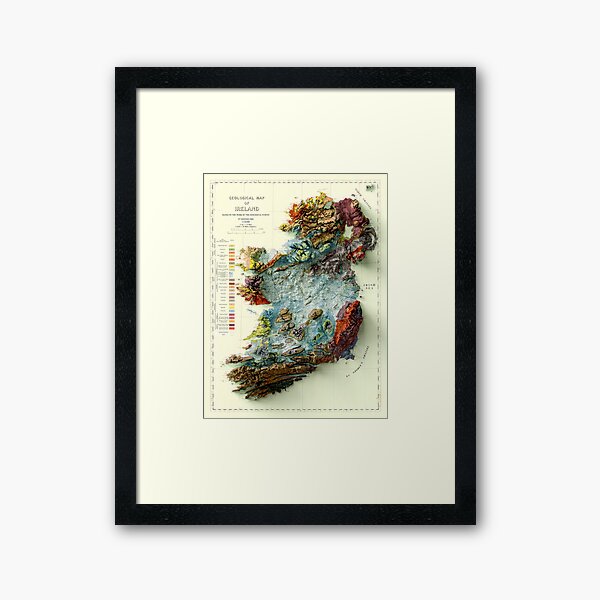 Item preview, 1961 Geological map of Ireland 3D digitally-rendered designed and sold by ThinkAboutMaps.