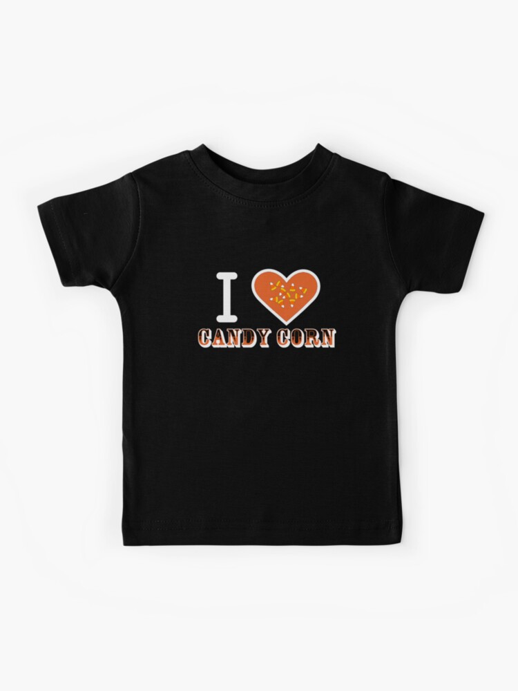 Camiseta para niños «I Heart Candy Corn V2 (Ropa de texto negra)» de  PopCultFanatics | Redbubble
