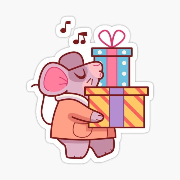 Pegatina «Ratón de feliz navidad Pegatina» de stickerpages | Redbubble