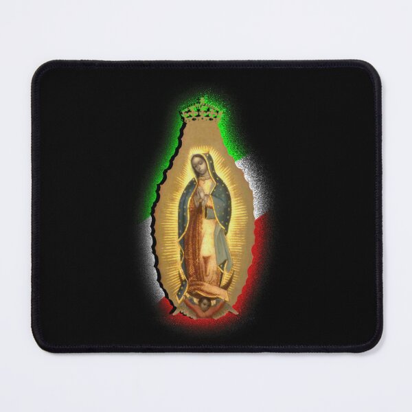 Item preview, Beautiful image of the Virgin Santa Maria de Guadalupe with the colors of the Mexican flag designed and sold by Floradigital.