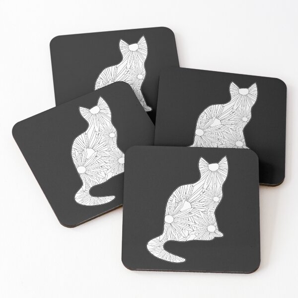 Item preview, Color In Cat, Black and White, Plant Lover, Linework, Colouring Book designed and sold by 10pmCreations.