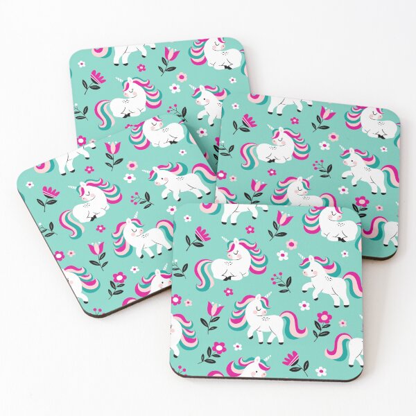 Item preview, Hand drawn seamless with cute baby unicorns designed and sold by HauckClothing.