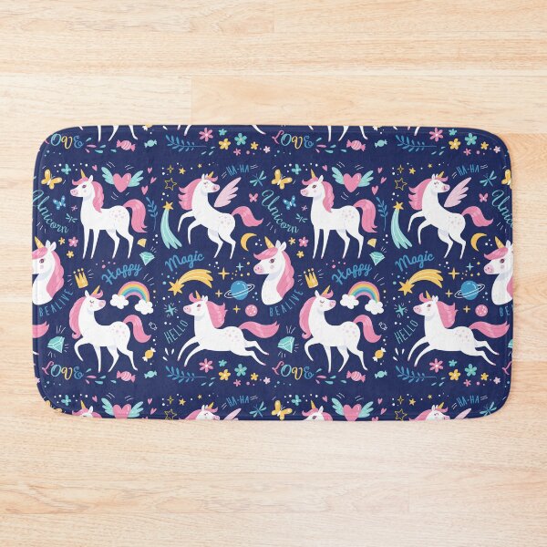 Item preview, Cute cartoon white unicorns with pink mane designed and sold by HauckClothing.