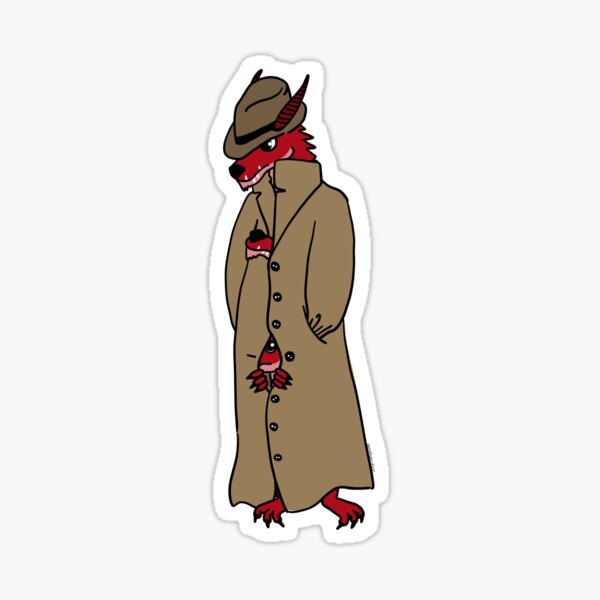 Three Kobolds In A Trench Coat But Cute Sticker For Sale By