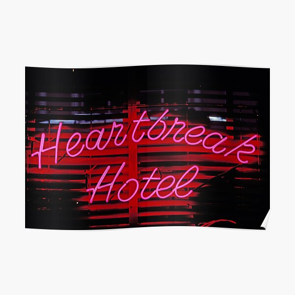 Néon de l'hôtel Heartbreak Poster