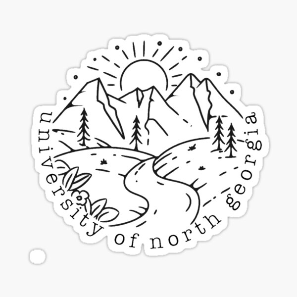 University Of North Georgia Aesthetic Mountains Sticker For Sale By