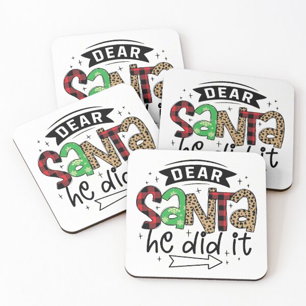 Item preview, Dear Santa He Did it Leopard Sublimation Pattern Christmas Design designed and sold by TRIPPYPRINTS.