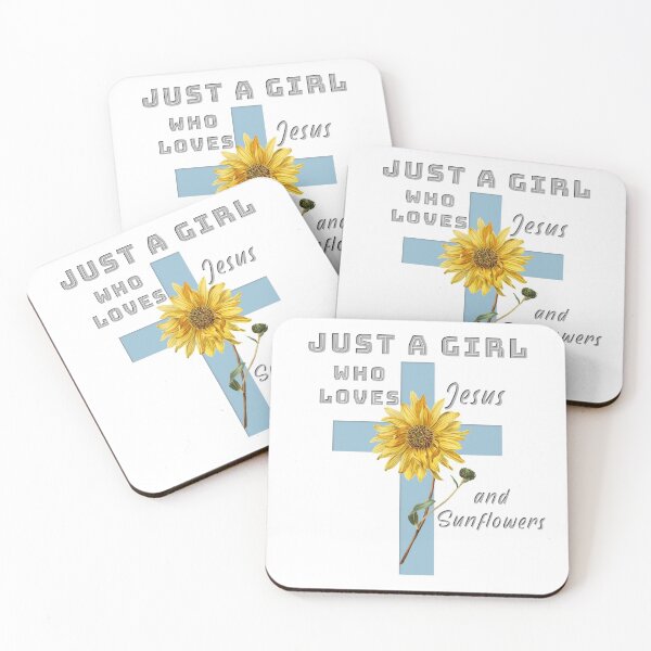 Item preview, Just A Girl Who Loves Jesus and Sunflowers designed and sold by TheKingdomAttic.