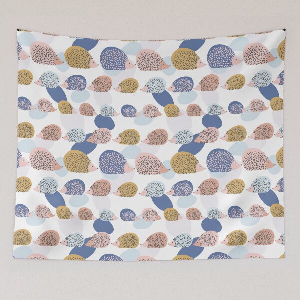 Item preview, Seamless pattern with cute hedgehogs designed and sold by FlossieShop96.