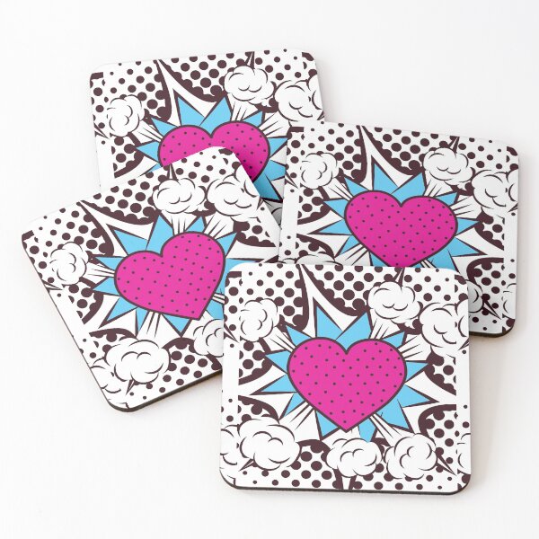 Item preview, Heart explosion pop-art designed and sold by BigAart.